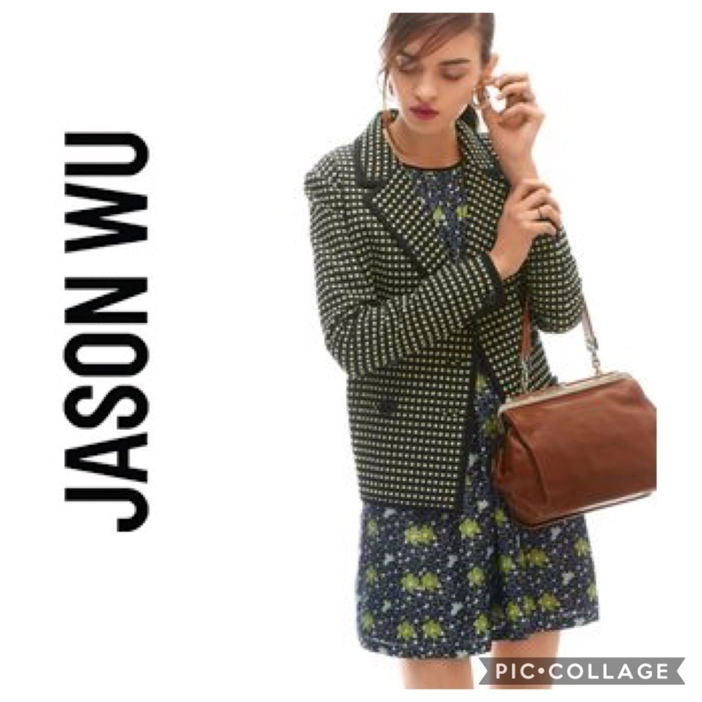 Miss Wu Green Jacquard Jacket NWT Sz 6 Women’s